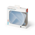 Babyono silicone suction plate with lid blue 1661/01