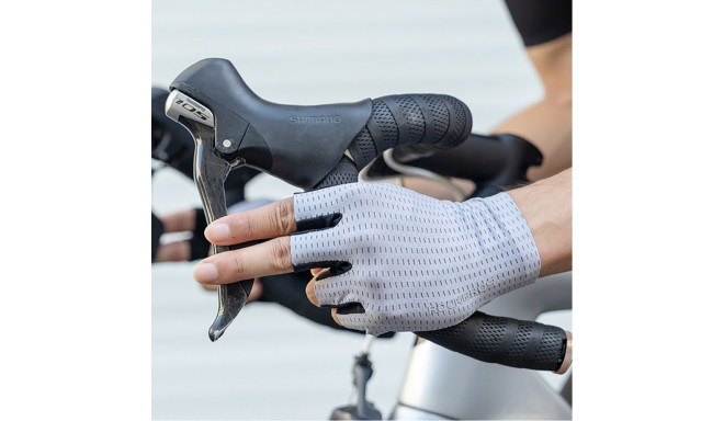 Rockbros Rockbros Breathable Short Finger Cycling Gloves, Size: L - Gray