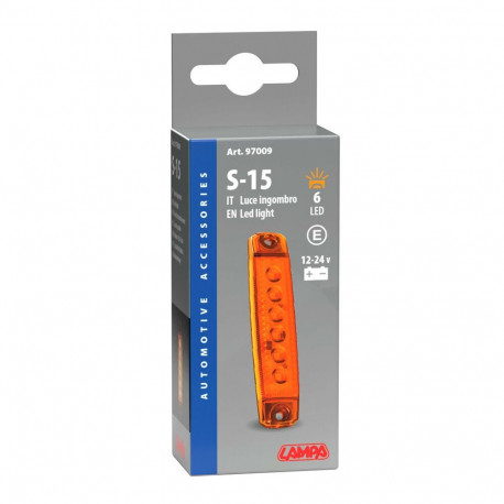 Led tuli 6 ledi,12/24V,oranz,96*20*9mm