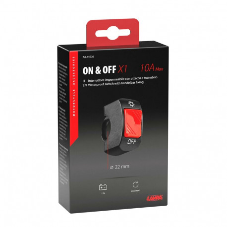 On-Off lüliti juhtrauale 10A,