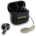 Guess Glossy Effect Printed Classic Logo & Charm TWS headphones - black