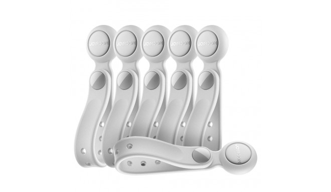 Joyroom JR-ZS422 Cable Organizer Silicone Headband with Magnet, Set of 6 - White