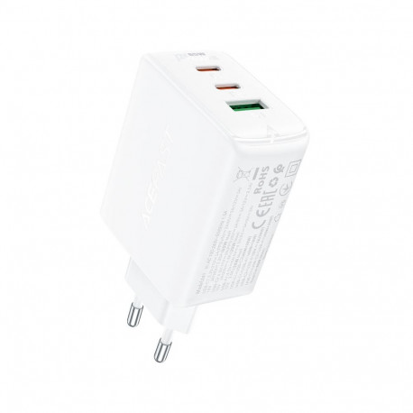 Acefast fast charger GaN (2x USB-C / USB-A) PPS / PD / QC4+ 65W white (A41)