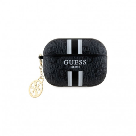 Guess GUAP2P4RPSK AirPods Pro 2 (2022/2023) cover black/black 4G Printed Stripes Charm