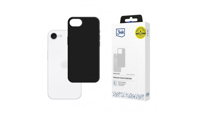3mk Silicone Case for Apple iPhone 16e / SE 4 - Black