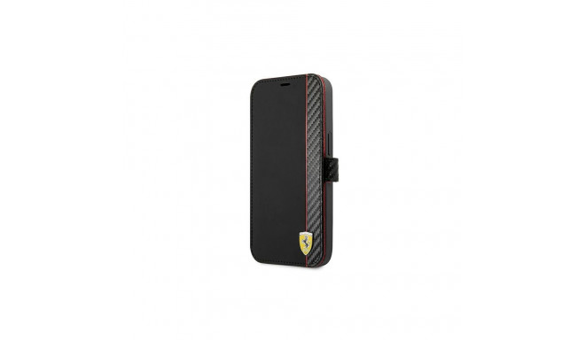 Ferrari FESAXFLBKP13SBK iPhone 13 mini 5.4" black/black book On Track Carbon Stripe