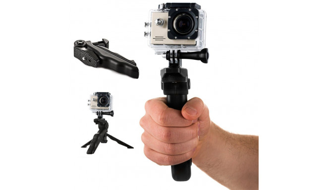 Mount with a mini tripod for GoPro SJCAM action cameras black