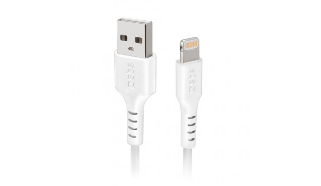 SBS TECABLEUSBIP589W USB-A - Lightning Cable - White