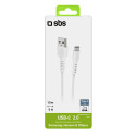 SBS TECABLEMICROC15W USB-A - USB-C Cable 1.5m - White