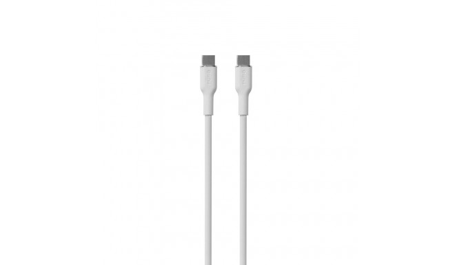 Puro Soft USB-C - USB-C 60W 1.5m silicone cable - white