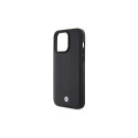 BMW Leather Diamond Pattern case for iPhone 15 Pro - black