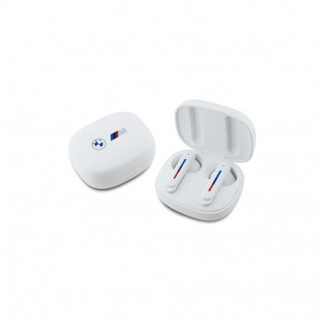 BMW Bluetooth headphones BMBEMIATP20LOH TWS + docking station white/white Printed Logos