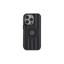 Mercedes MB Double Layer Crossed Lines MagSafe iPhone 16 Pro Case - Black