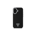 Guess Grained Triangle MagSafe case for iPhone 16 - black