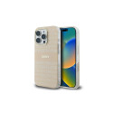 DKNY Repeat Texture Pattern With Stripe iPhone 16 Pro Max Case - Pink
