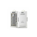 DKNY Leather Checkered Mono Pattern MagSafe iPhone 14 Case - Beige