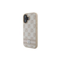 DKNY Checkered Pattern & Printed Stripes iPhone 16 Case - Pink