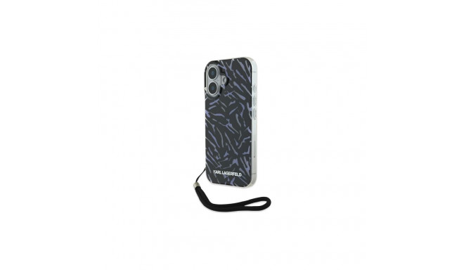 Karl Lagerfeld Zebra With Cord iPhone 16 Plus Case - Purple