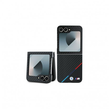 BMW Carbon Tricolor Case for Samsung Galaxy Z Flip 6 - Black