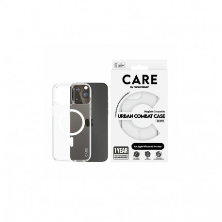 CARE by PanzerGlass Urban Combat Case MagSafe for iPhone 15 Pro Max - White