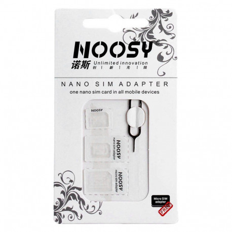 Noosa SIM Card Adapter Set + Key - White