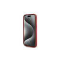Karl Lagerfeld Diagonal Quilted Script case for iPhone 15 Pro Max - red