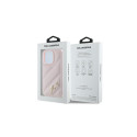 Karl Lagerfeld Diagonal Quilted Script case for iPhone 14 Pro - pink