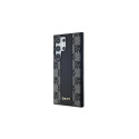 DKNY Leather Checkered Mono Pattern MagSafe Case for Samsung Galaxy S24 Ultra - Black