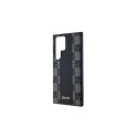 DKNY Leather Checkered Mono Pattern MagSafe Case for Samsung Galaxy S24 Ultra - Black
