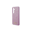 Guess Glitter Script case for Samsung Galaxy S24+ - purple