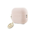 Guess GUAP23DSLGHDP AirPods Pro 2 cover pink/pink 3D Rubber 4G Diamond Charm