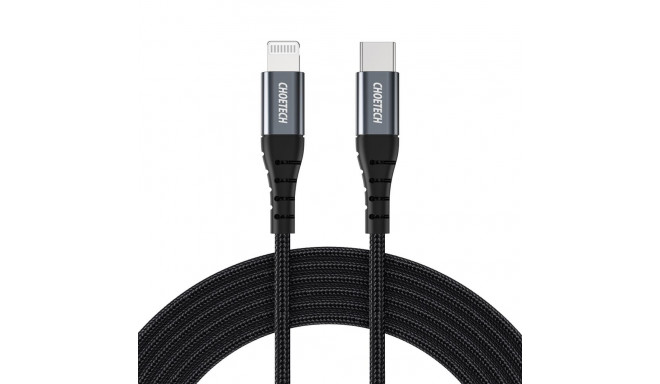 Choetech IP0039 USB-C / Lightning MFi cable, 1.2m long - black