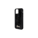 Guess Sequin Script Metal case for iPhone 12/12 Pro - black