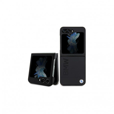 BMW Leather Hot Stamp case for Samsung Galaxy Z Flip 5 - black