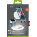 SBS juhtmevaba laadija Charging Station MagSafe 15W 3in1, valge