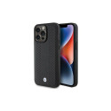 BMW Leather Diamond Pattern case for iPhone 15 Pro Max - black