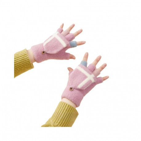 Women's/children's winter telephone gloves - pink