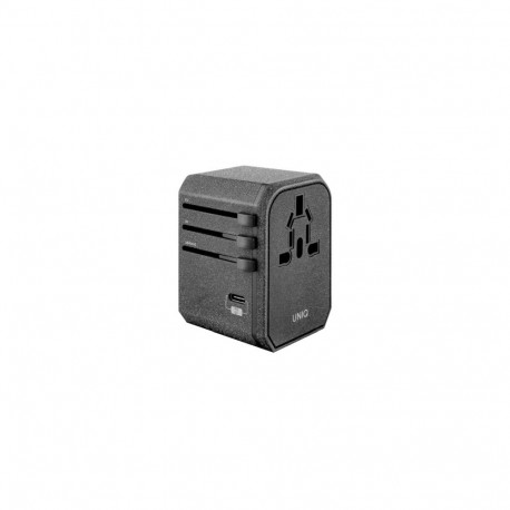 Uniq Voyage LITHOS Collective 33W 2xUSB PD 18W QC 3.0 travel adapter - gray