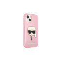Karl Lagerfeld KLHCP13SKHTUGLP iPhone 13 mini 5,4" różowy/pink hardcase Glitter Karl's Head