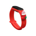 Strap Xmas for Xiaomi Mi Band 5 / 6 Christmas Silicone Strap Bracelet with Sock - Red