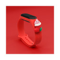 Strap Xmas for Xiaomi Mi Band 5 / 6 Christmas Silicone Strap Bracelet with Sock - Red