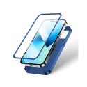 Joyroom 360 Full Case front and back cover for iPhone 13 + tempered glass screen protector blue (JR-