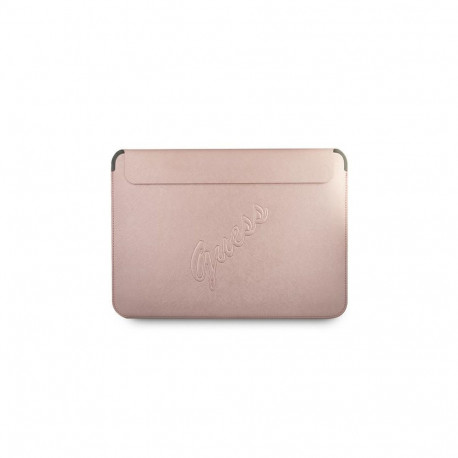 Guess Saffiano Script cover for a 13" laptop - pink