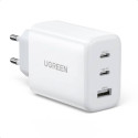 Ugreen CD275 seinalaadija kaabliga 2× USB Type-C / USB 65W valge