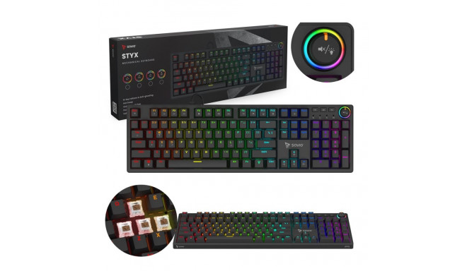 SAVIO STYX Mechanical Keyboard Outemu Brown, Hot Swap, RGB