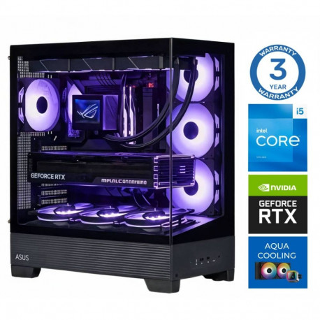 INTOP AQUA i5-14400F 64GB DDR5 1TB SSD M.2 NVME RTX5050 8GB no-OS