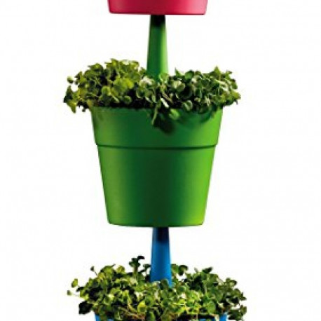 Istutuspottide komplekt RAINBOW PLANTER 3tk, sinine/roheline/roosa