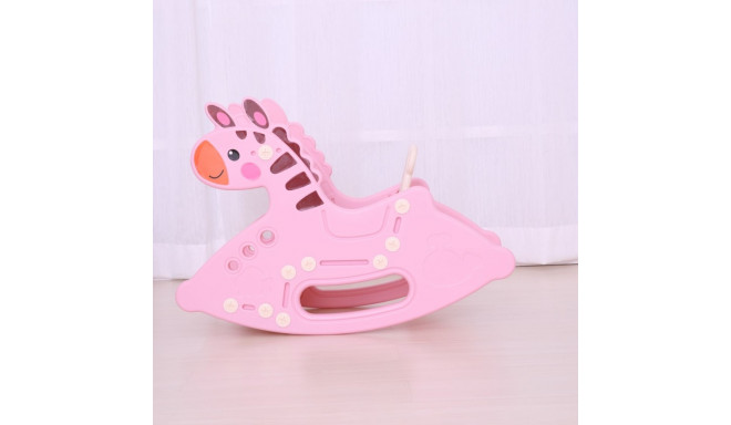Rocking horse Pony 2 in 1, roosa