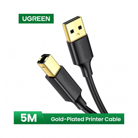 Cable USB A - USB B 5m black US135 UGREEN