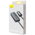 Auto kiirlaadija pikendusjuhtmega 12-24V 120W 2xUSB + 2xUSB-C, hall